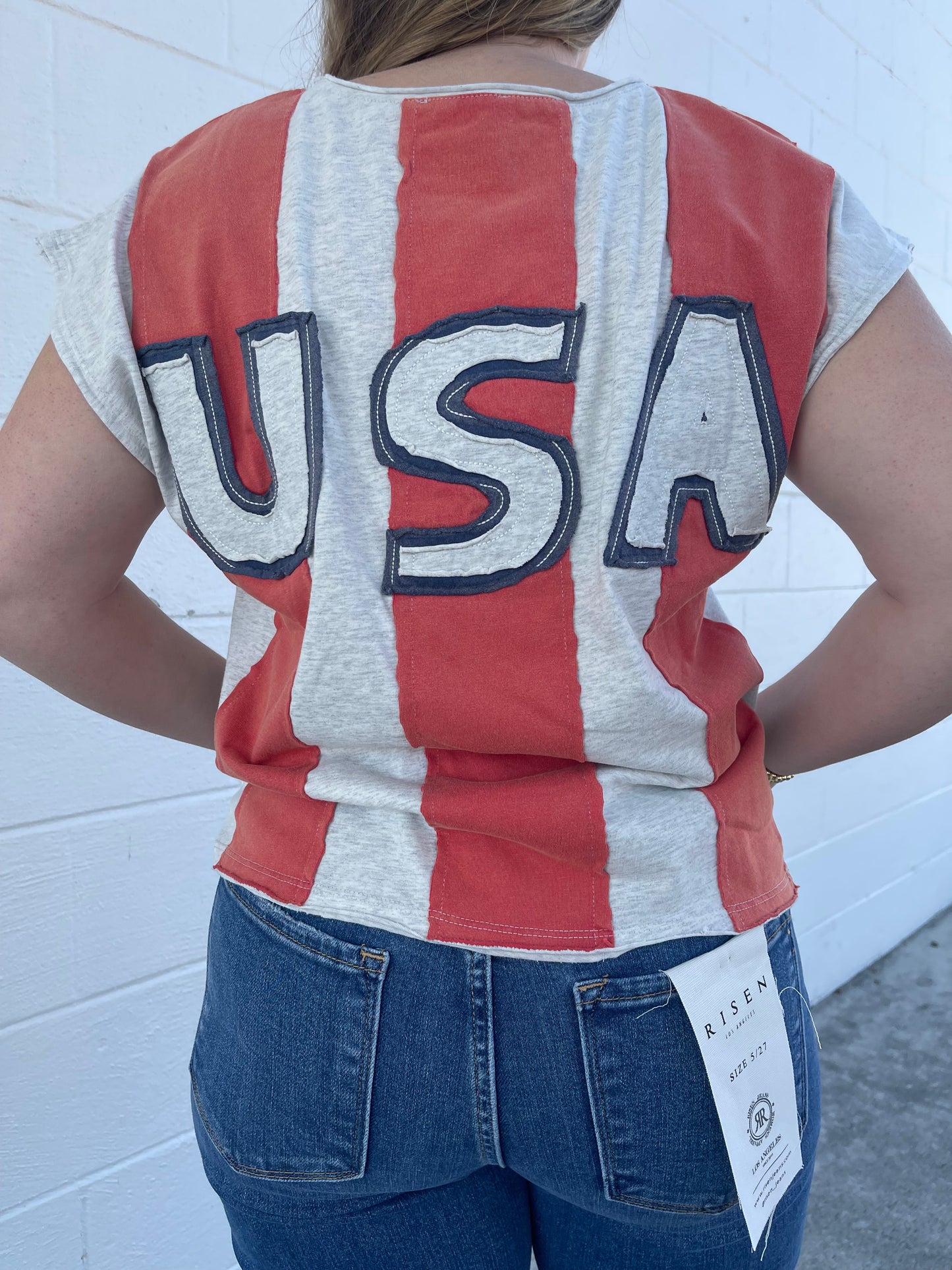 Mittoshop Grey Stars and Stripes Top