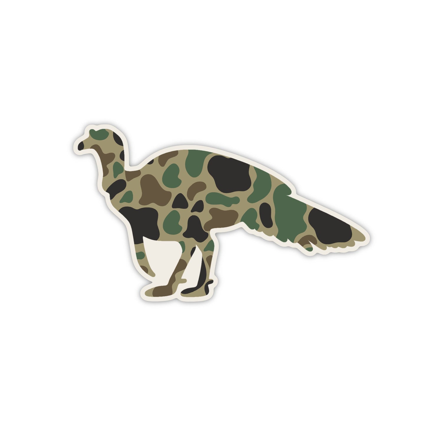 Turkey Sticker in Military Duck Camo