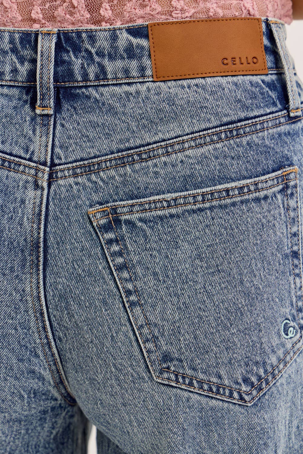 WASHED CUFF WIDE LEG