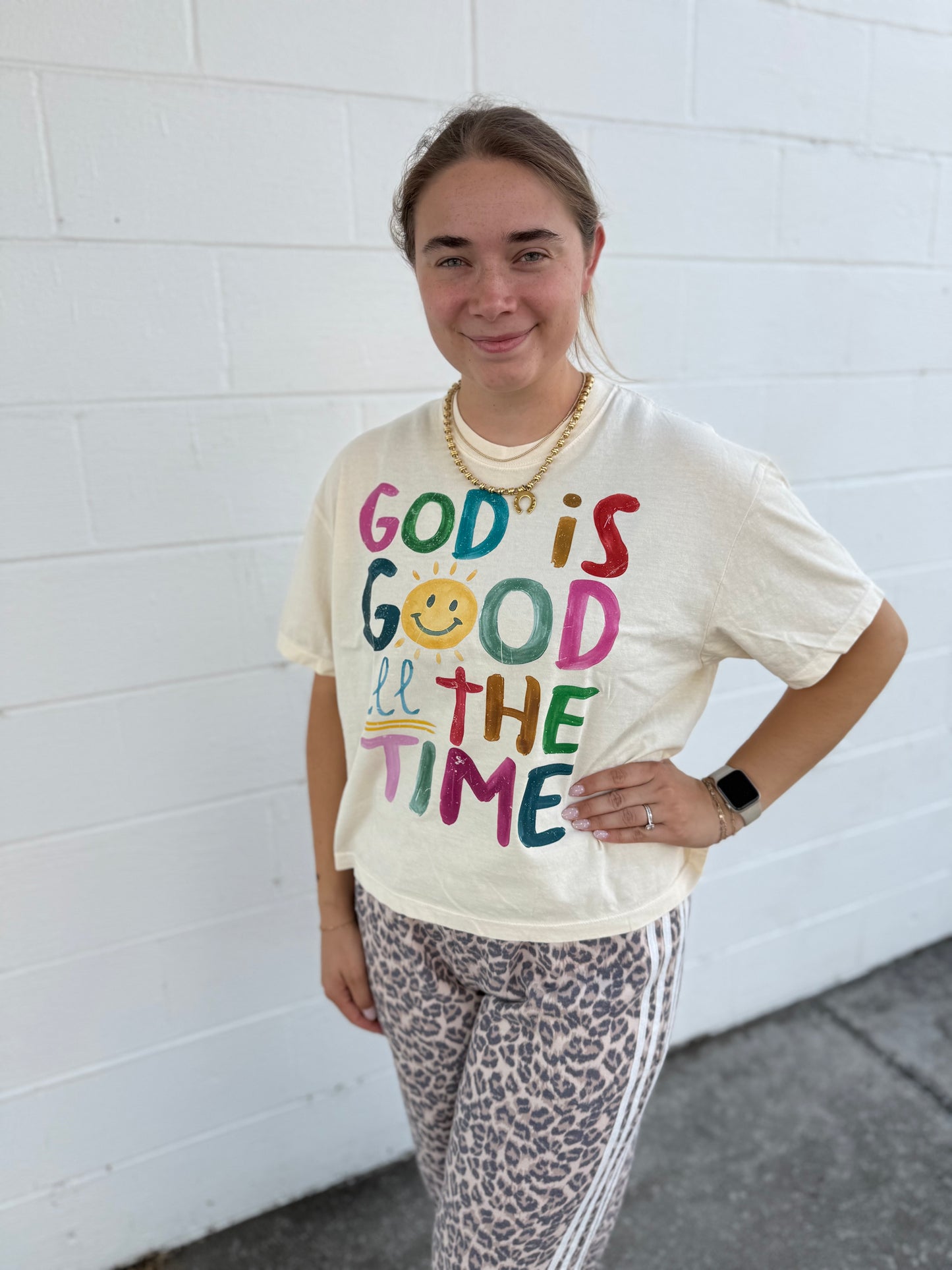 God is GOOD ALL the time crop tee