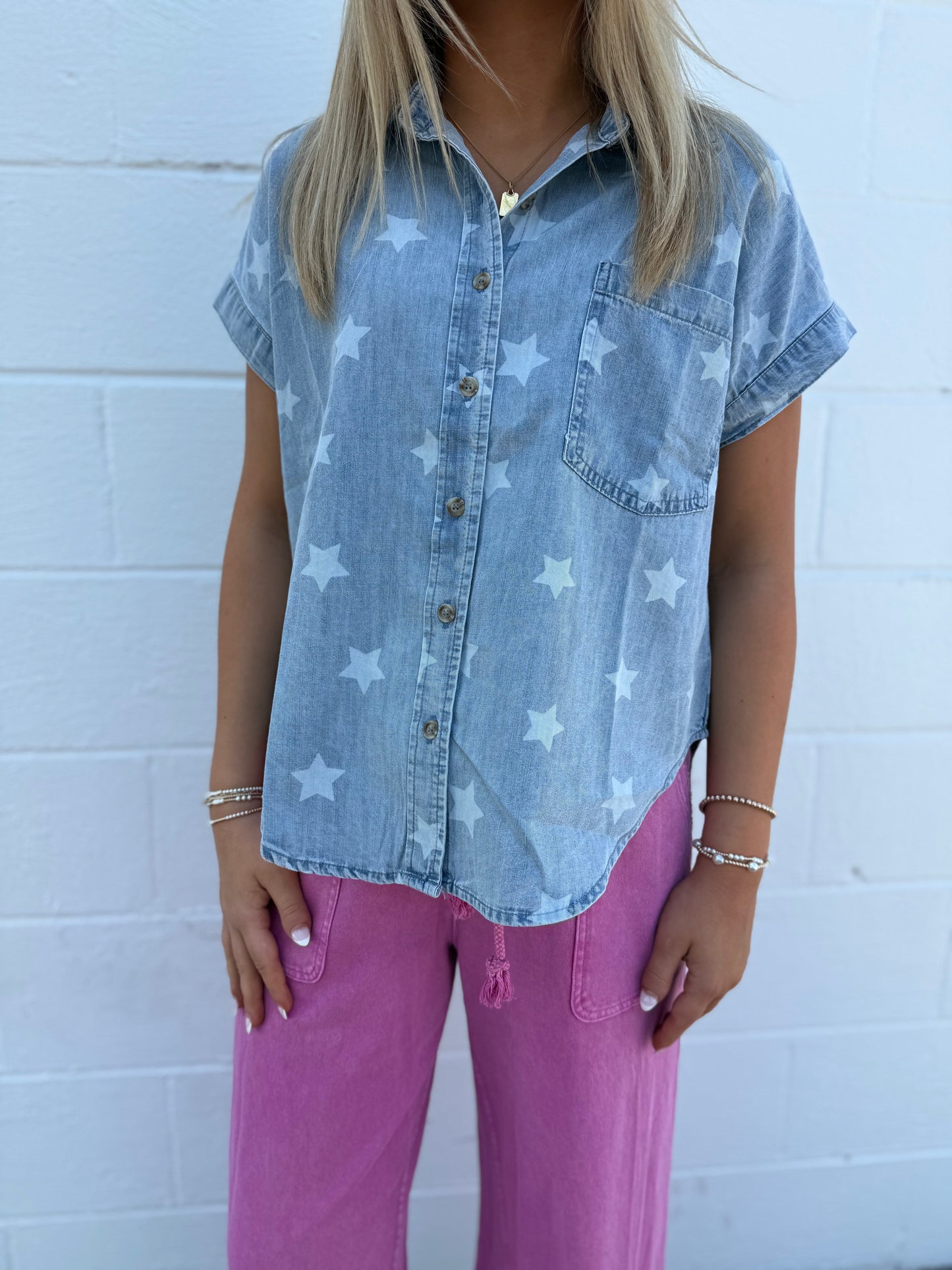 Denim Star Top
