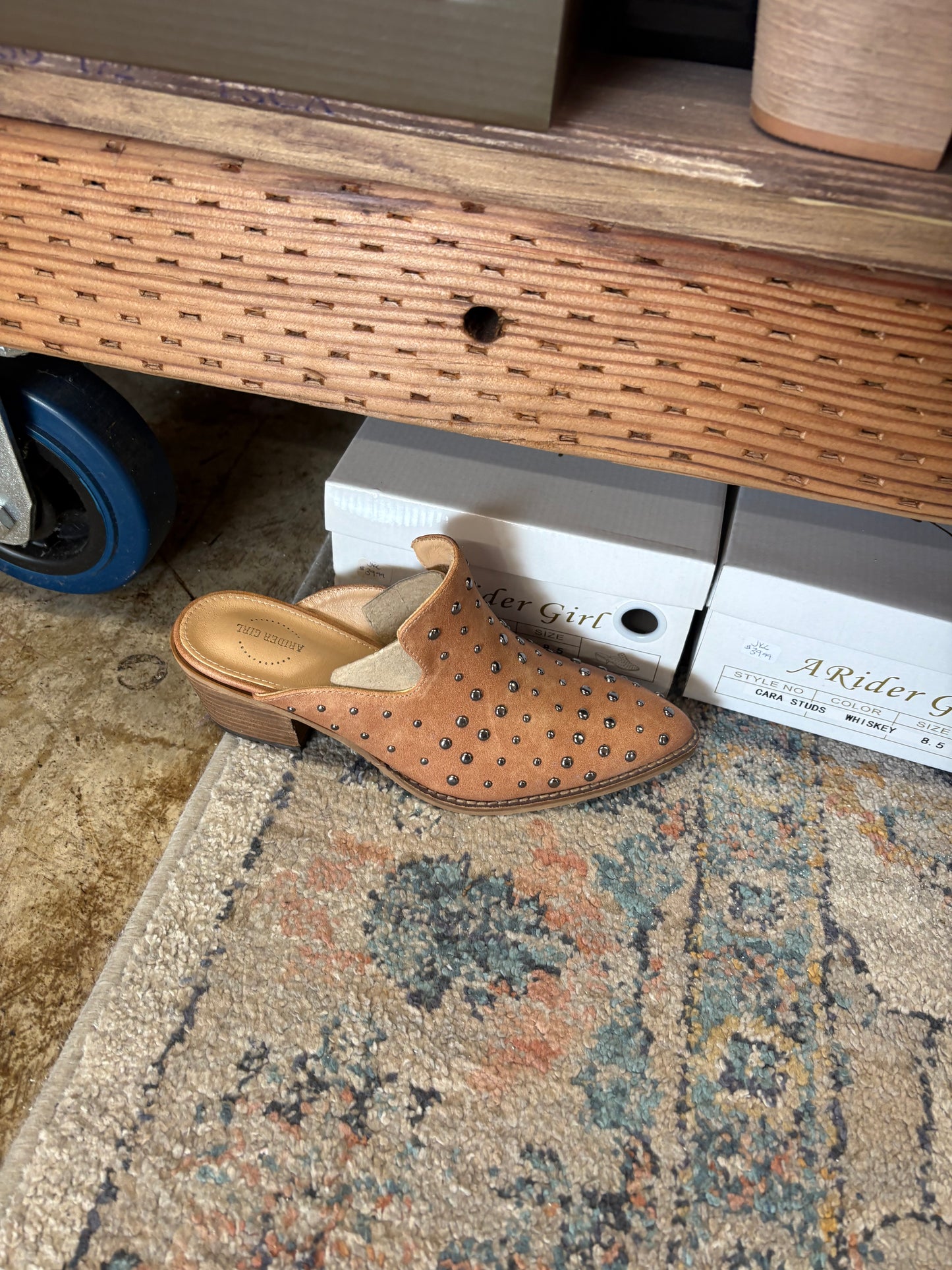Tan Studded Bootie