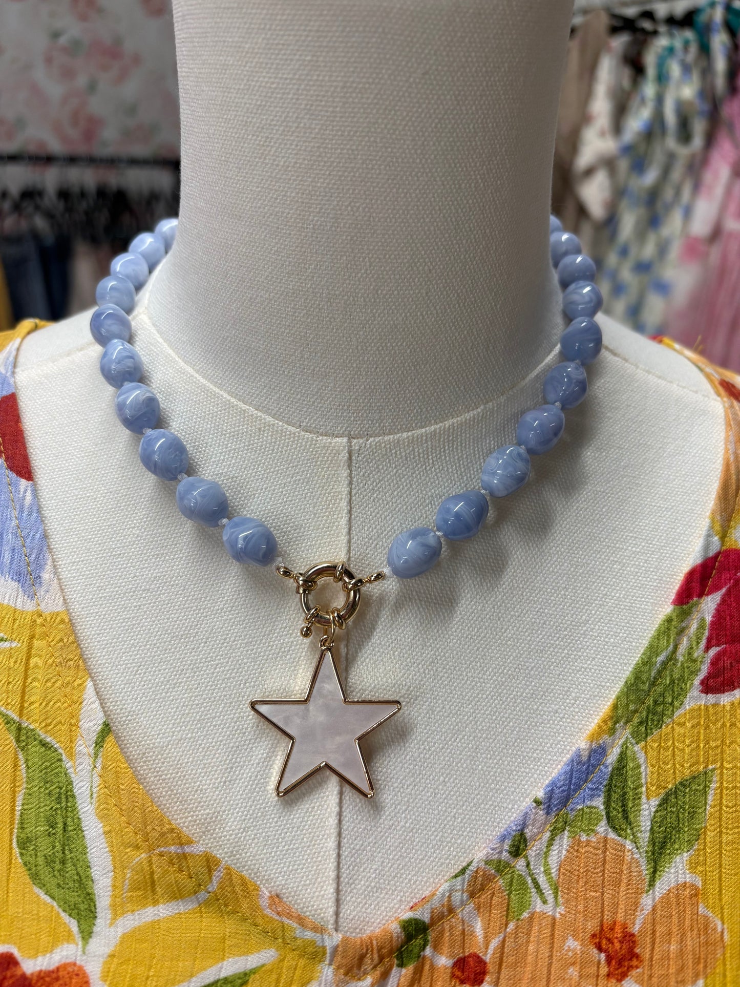 Beaded Star Necklace