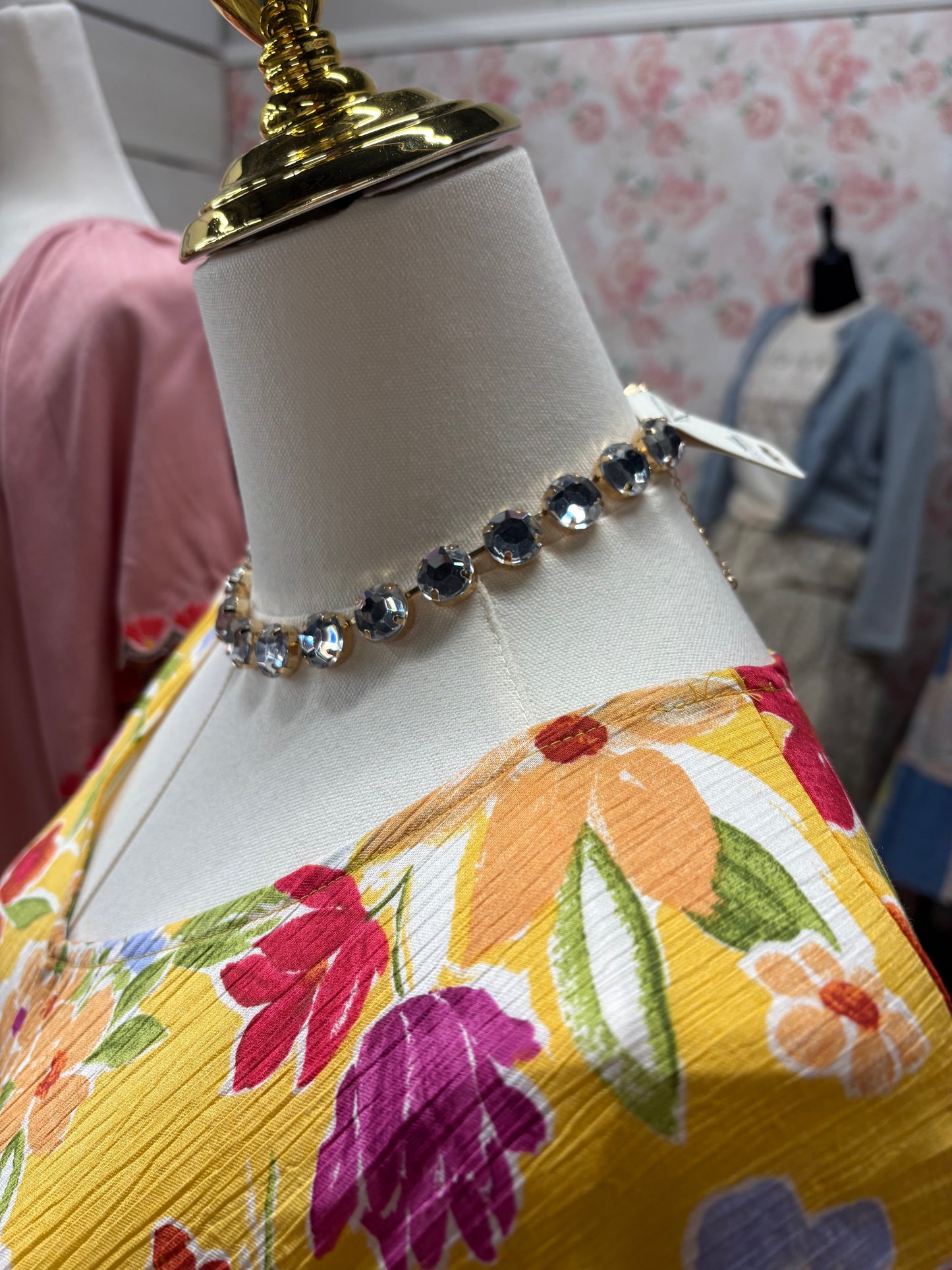 Large Rhinestone necklace