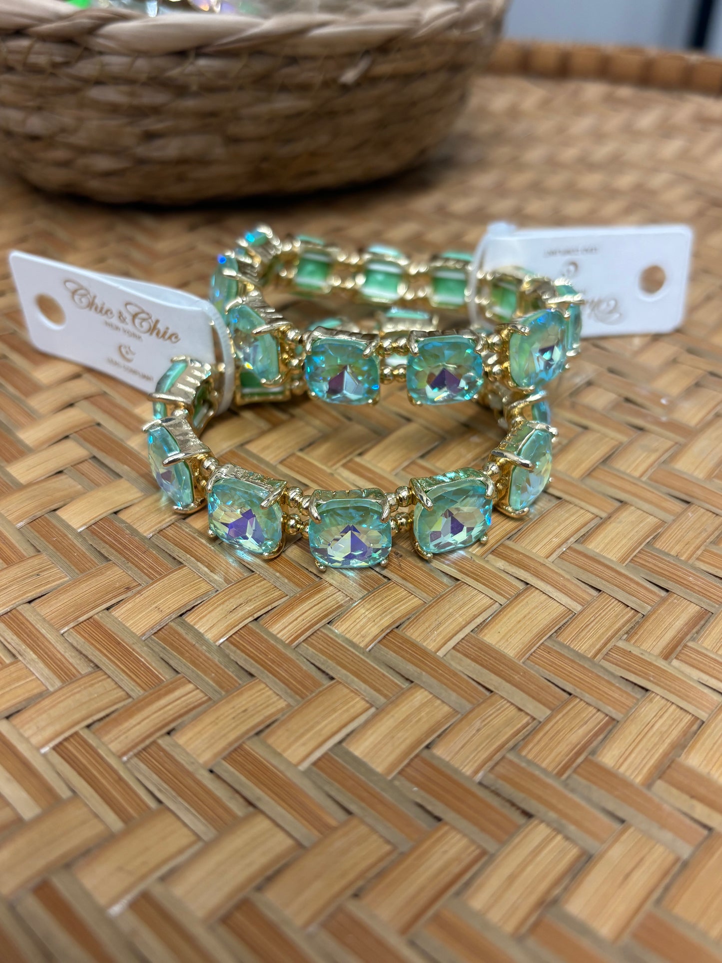 Light Blue Gemstone Bracelet