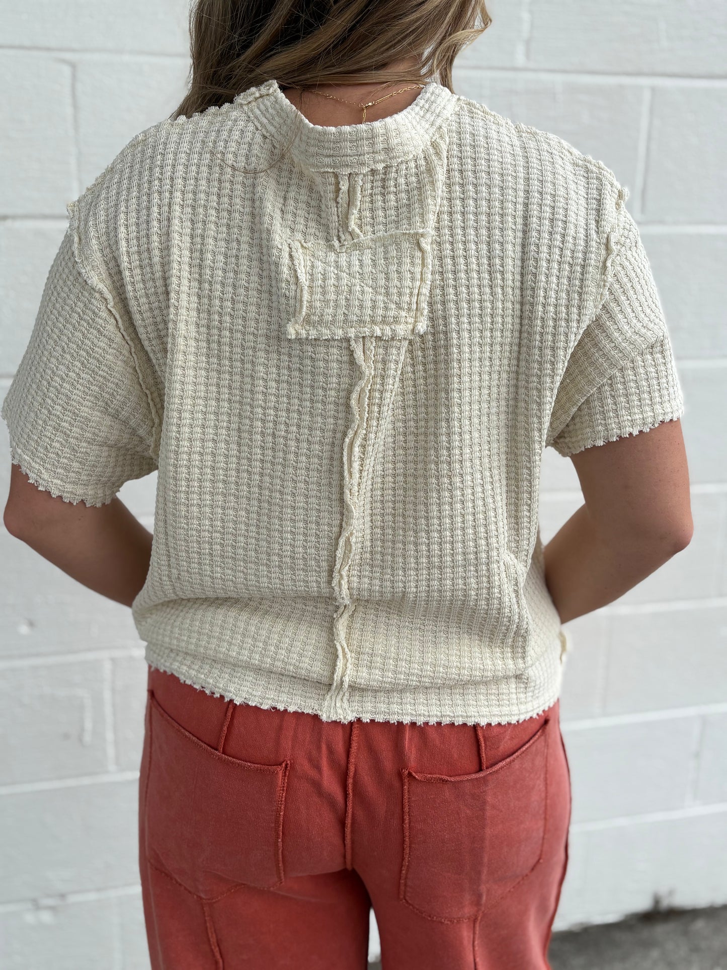 Easel short sleeve mineral wash top