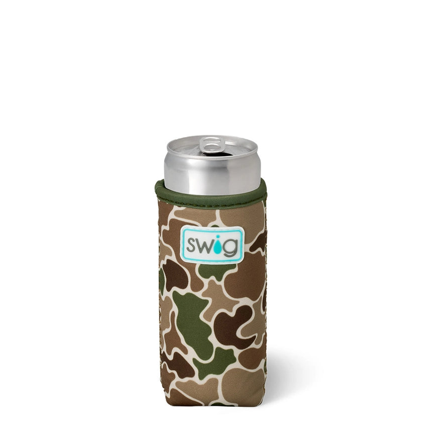 Swig Old School Camo Slim Can Koozie