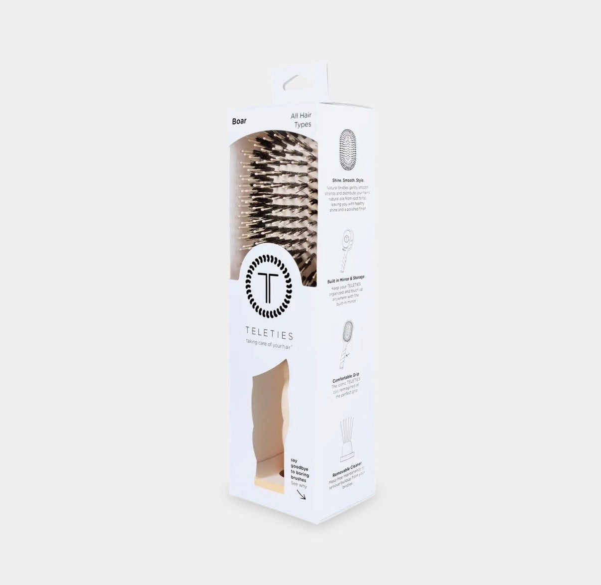 Boar Bristle Hair Brush | Tan