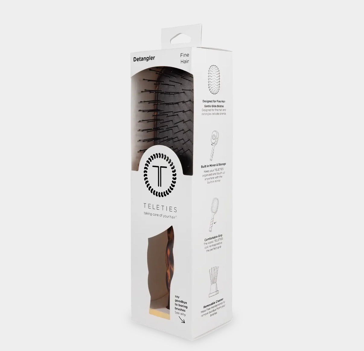 Detangler Hair Brush For Fine Hair - Tortoise