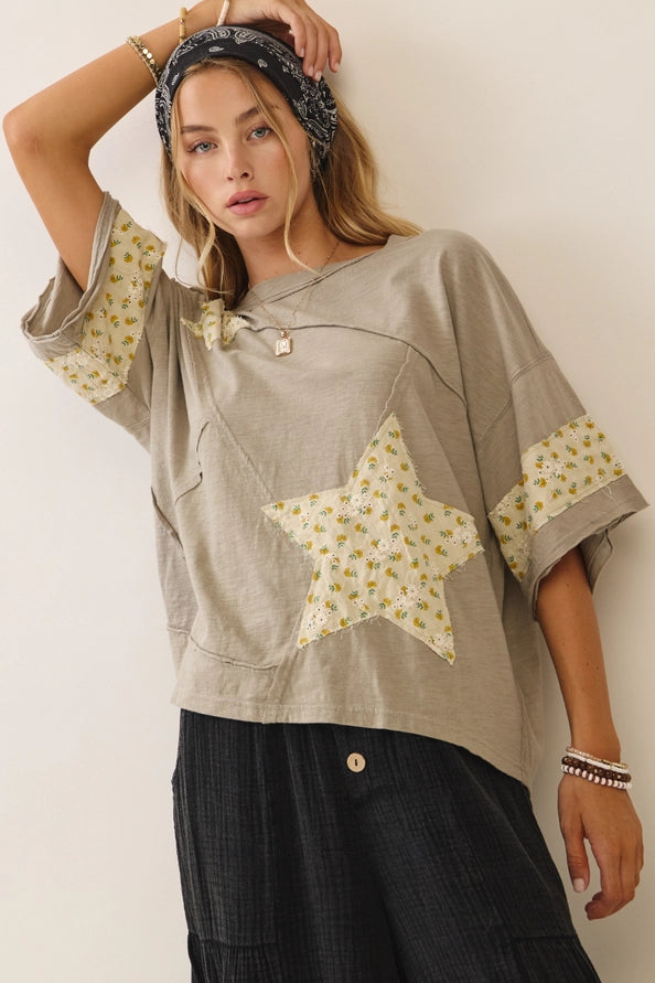 ODDI Patchwork Star Top
