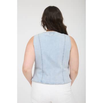 PLUS- Denim Vest