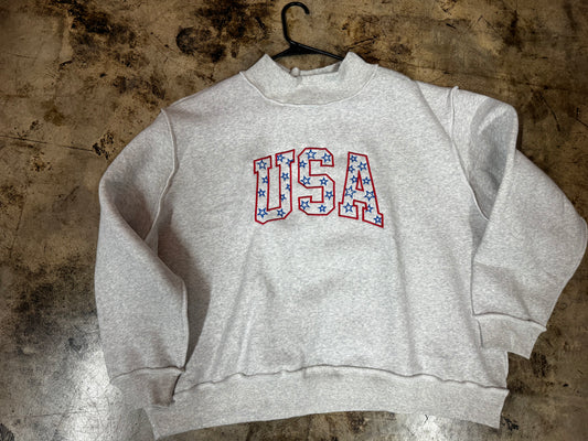 USA Mock Neck Sweatshirt