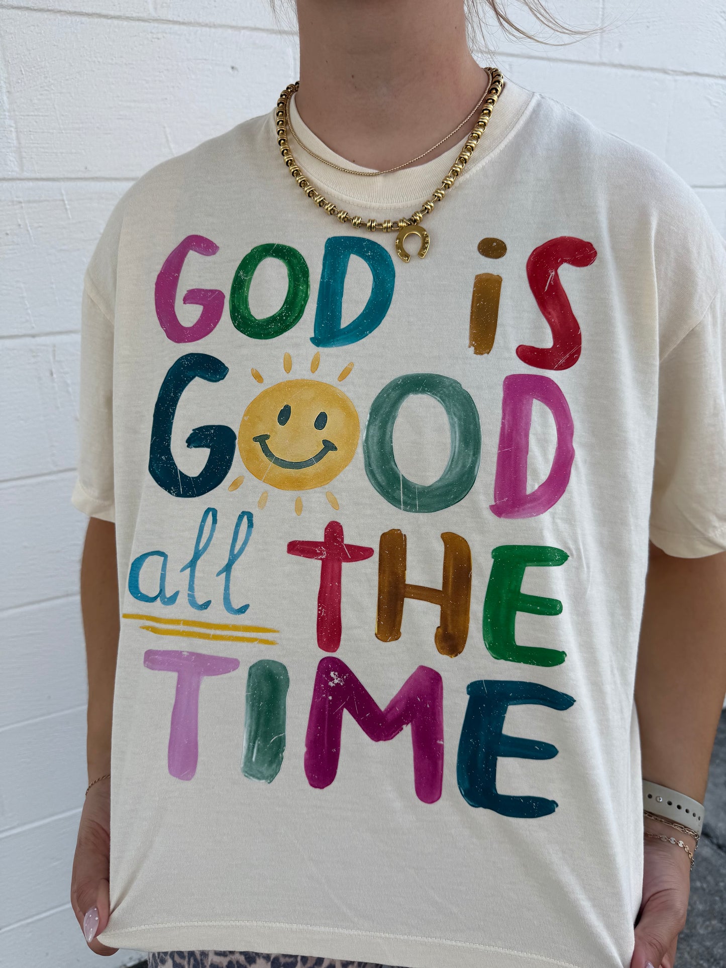 God is GOOD ALL the time crop tee