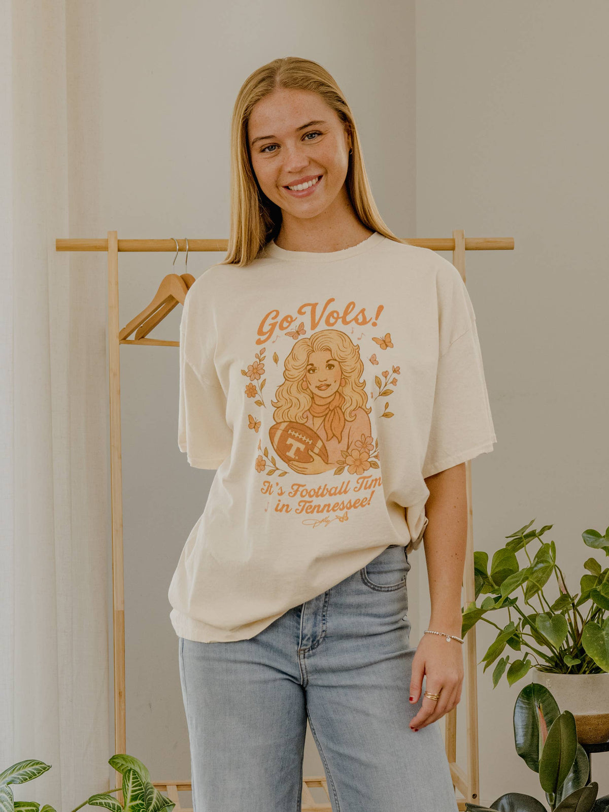 Dolly Parton It's Football Time in Tennessee Thrifted Tee