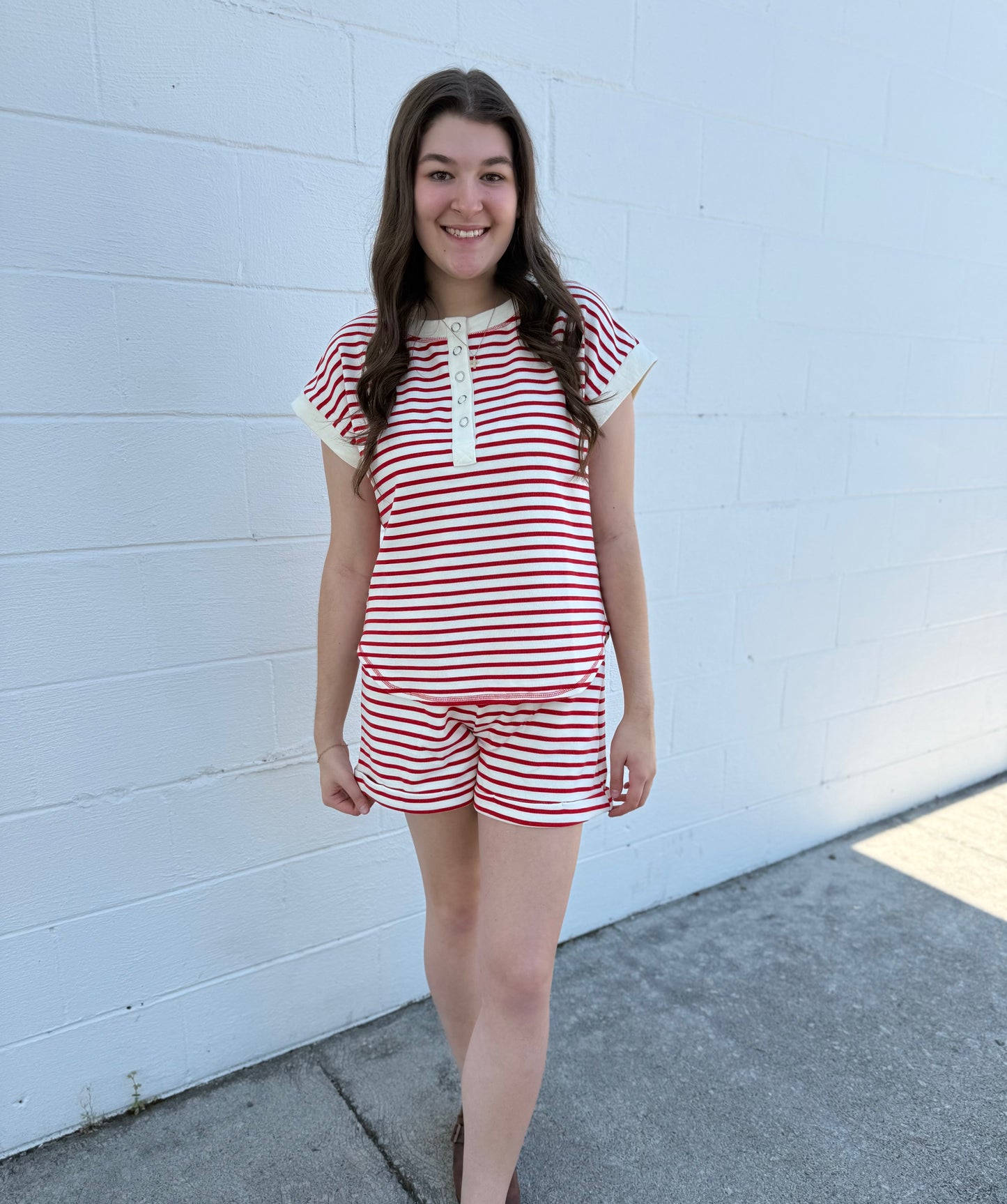 Red/ Cream Striped Sets
