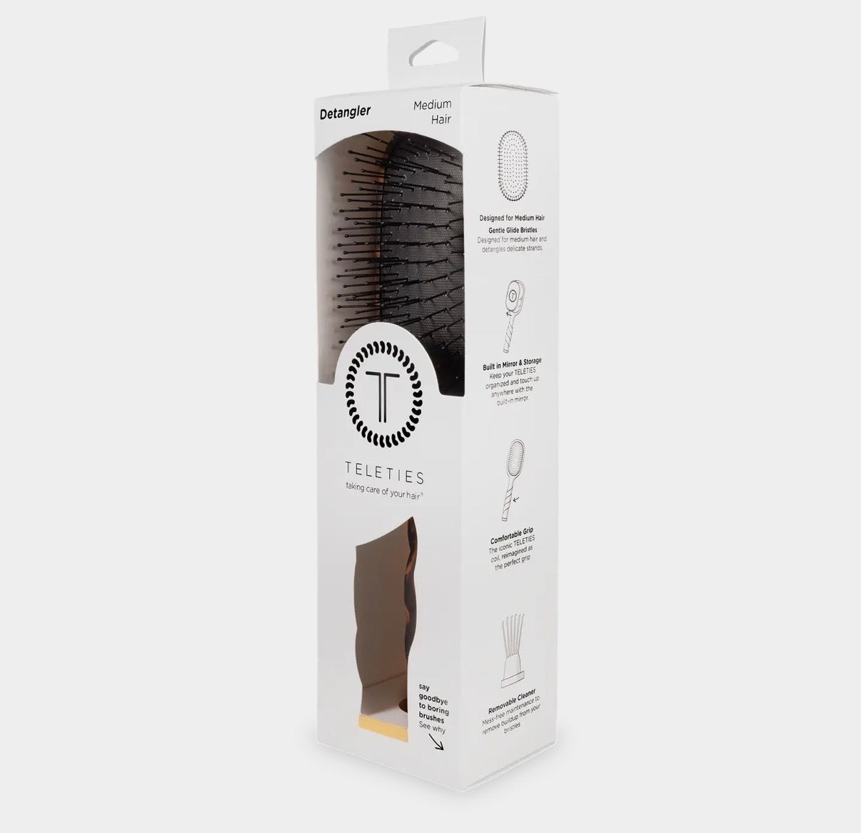 Detangler Hair Brush For Medium Hair - Tortoise