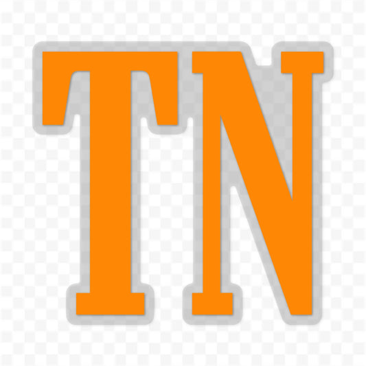 Tall TN Orange Clear Sticker