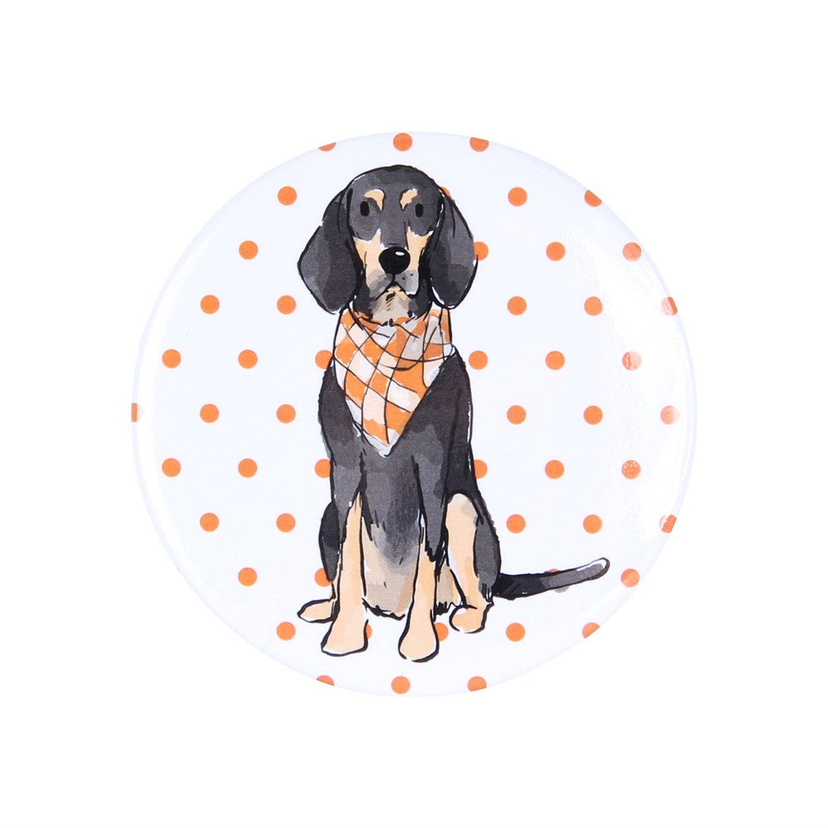 Sitting Bluetick Coonhound Button Pin