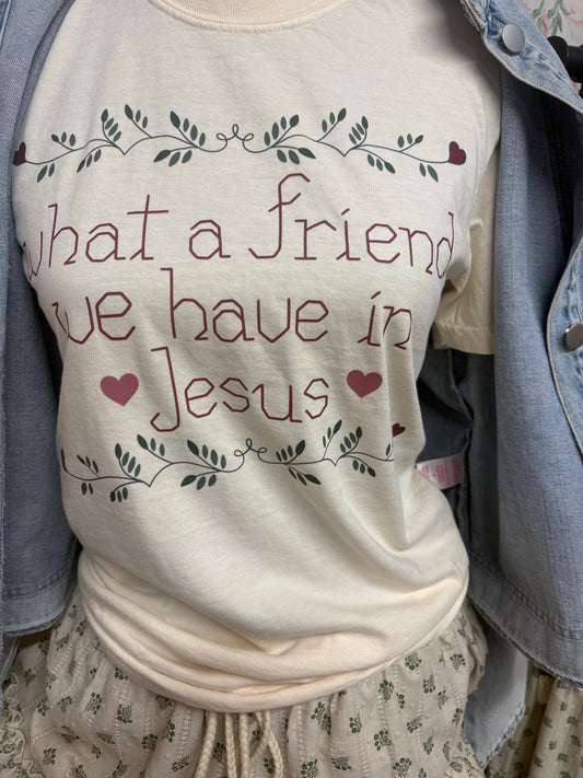 What a Friend Ivory Tee