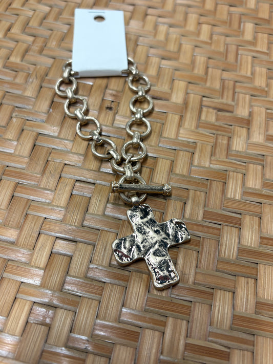 Gold Cross Bracelet