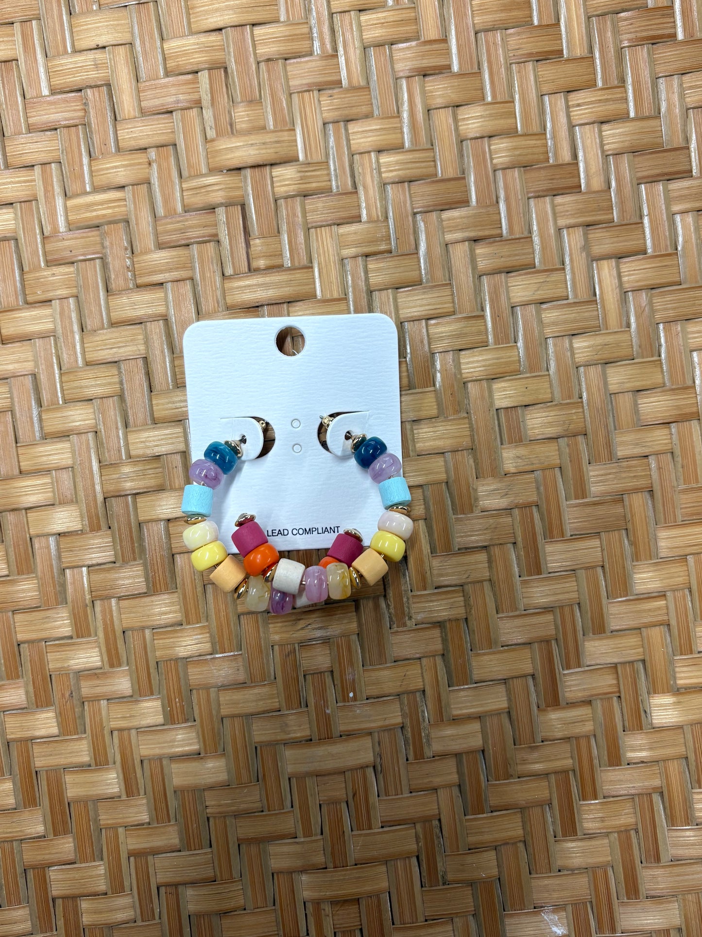 Multi Colored Beaded Earrings
