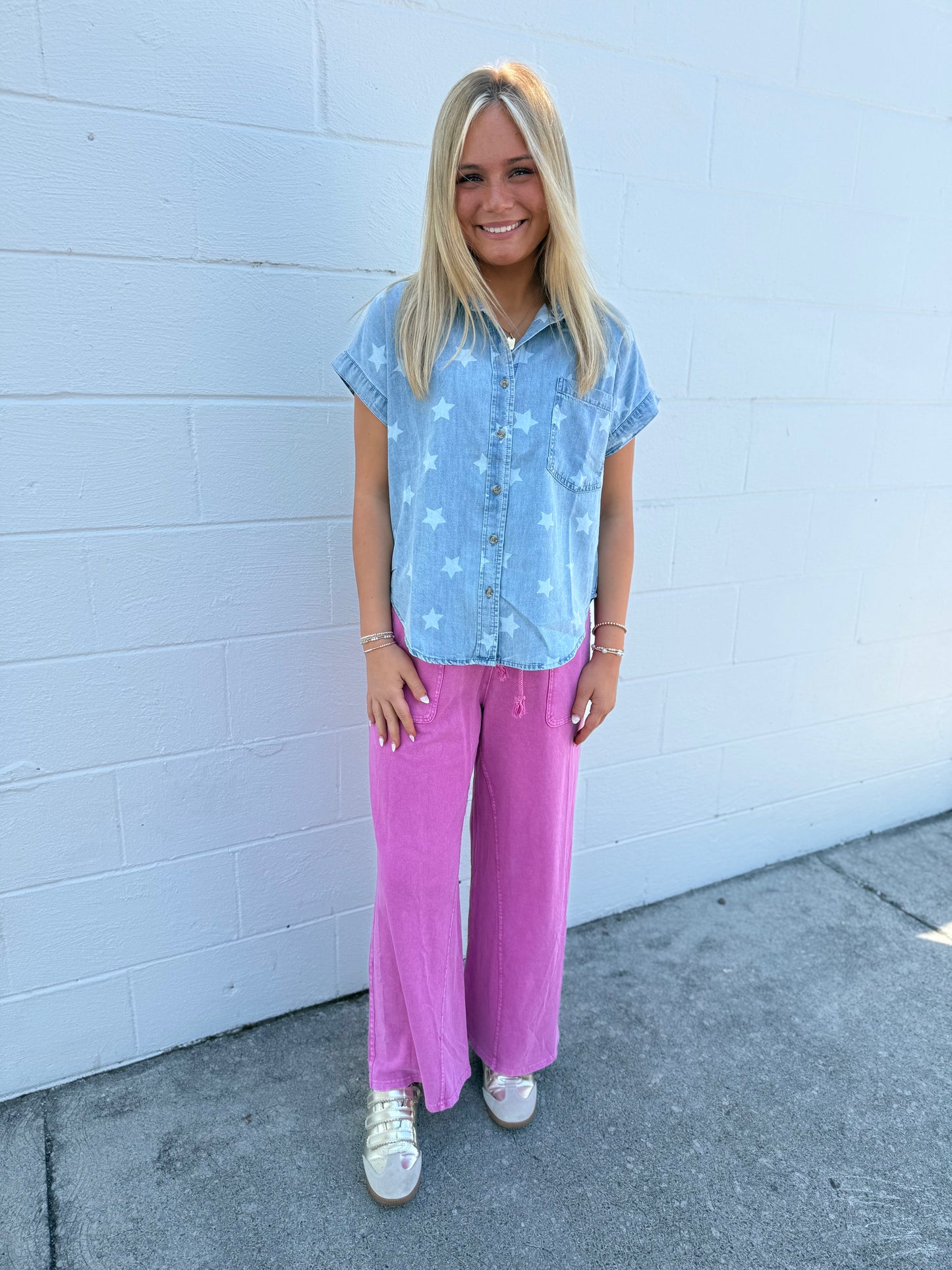 Denim Star Top