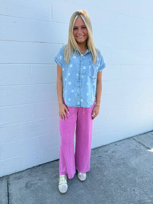 Denim Star Top