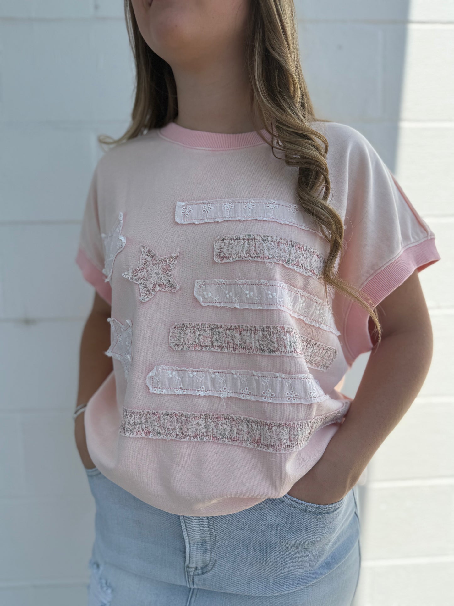 Mittoshop Pink Flag Top