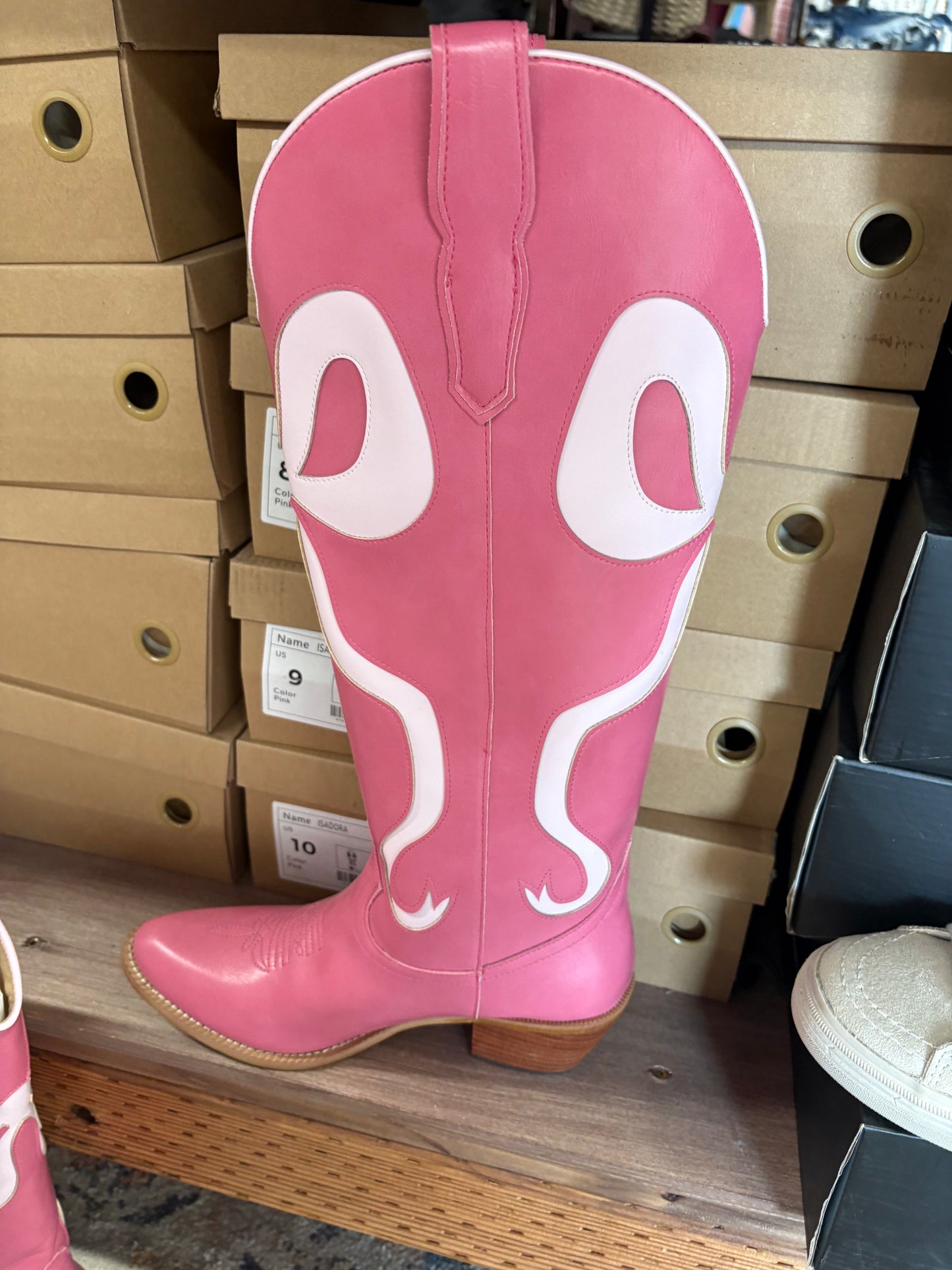 Pink Bow Boots