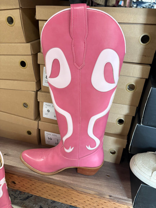 Pink Bow Boots