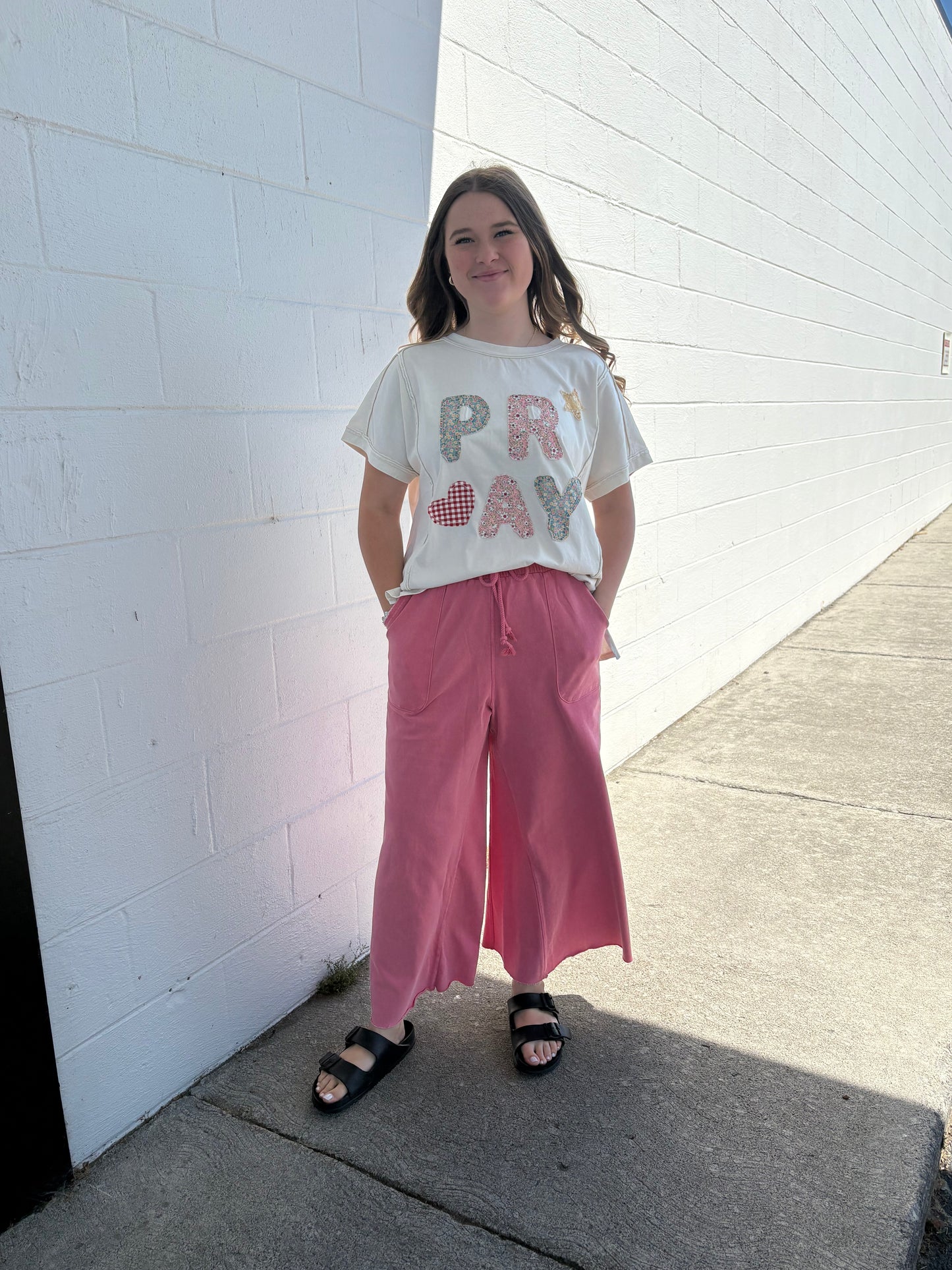 Easel Boho Red Pant