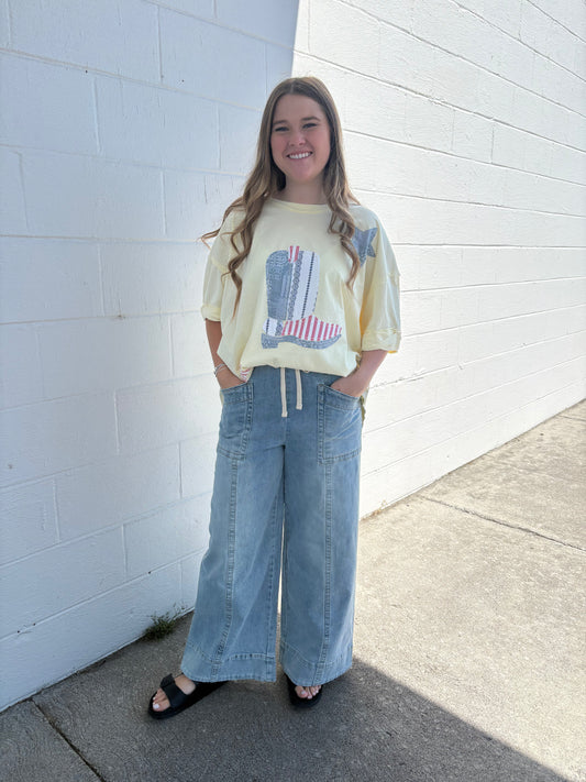 Mittoshop American Boot Patch Top