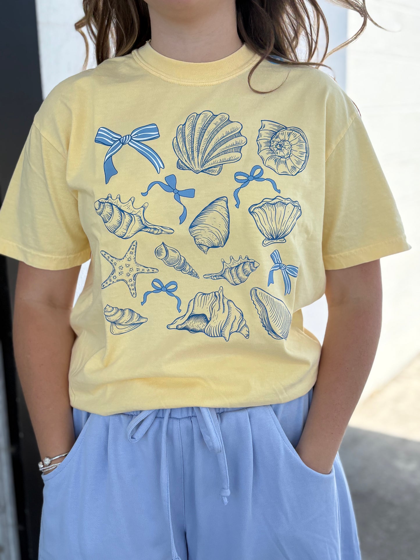 Seashell Yellow and Blue Tee