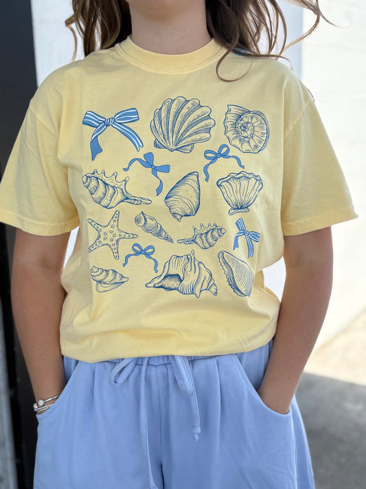 Seashell Yellow and Blue Tee