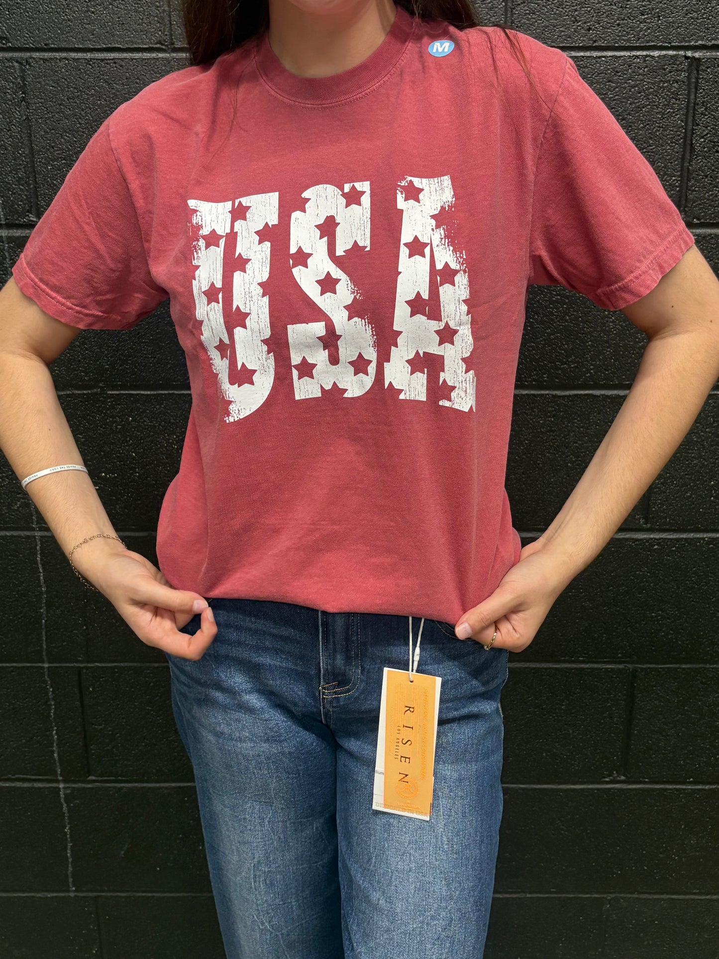 USA Star Crimson Tee