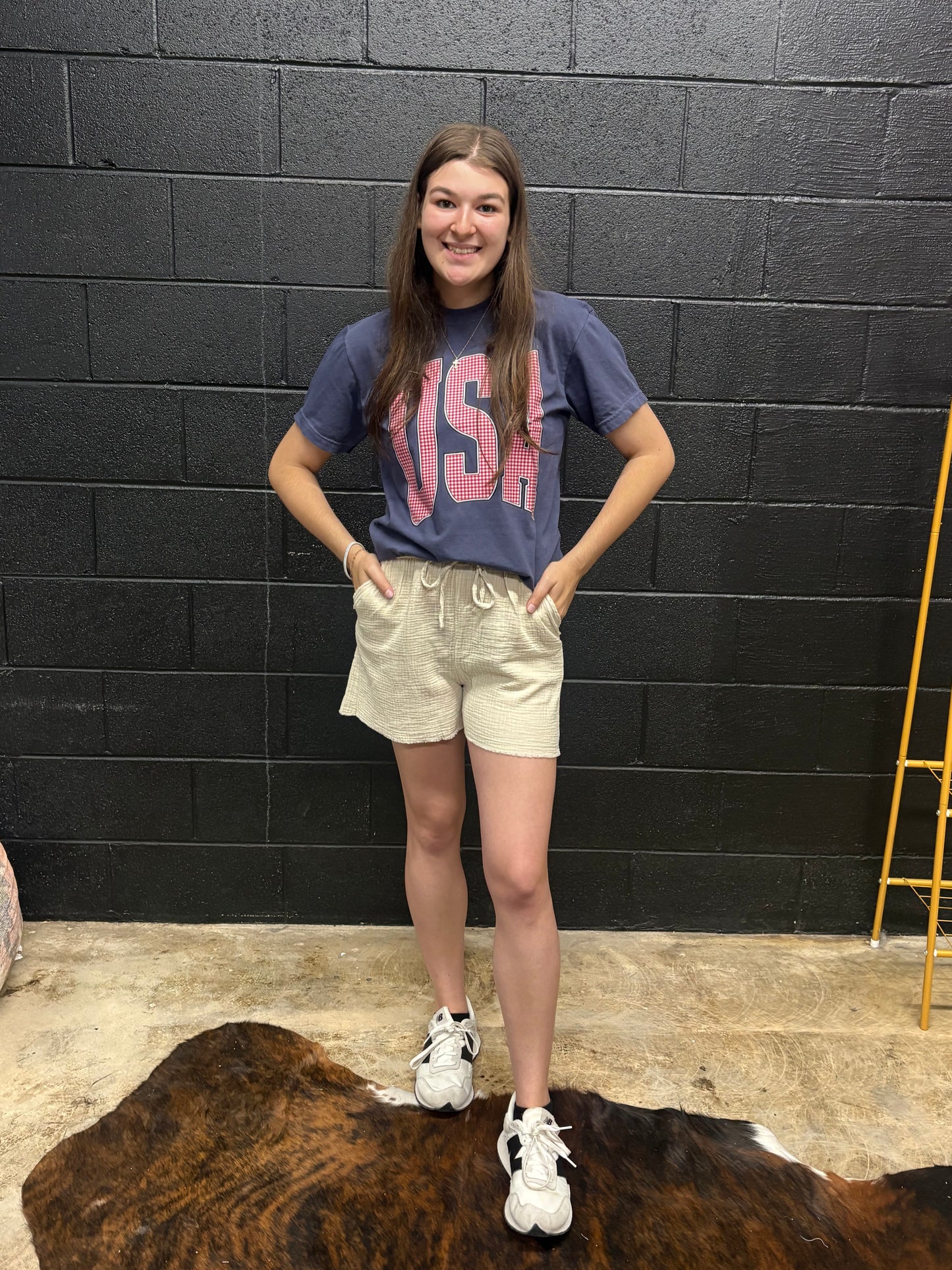 USA Gingham Tee