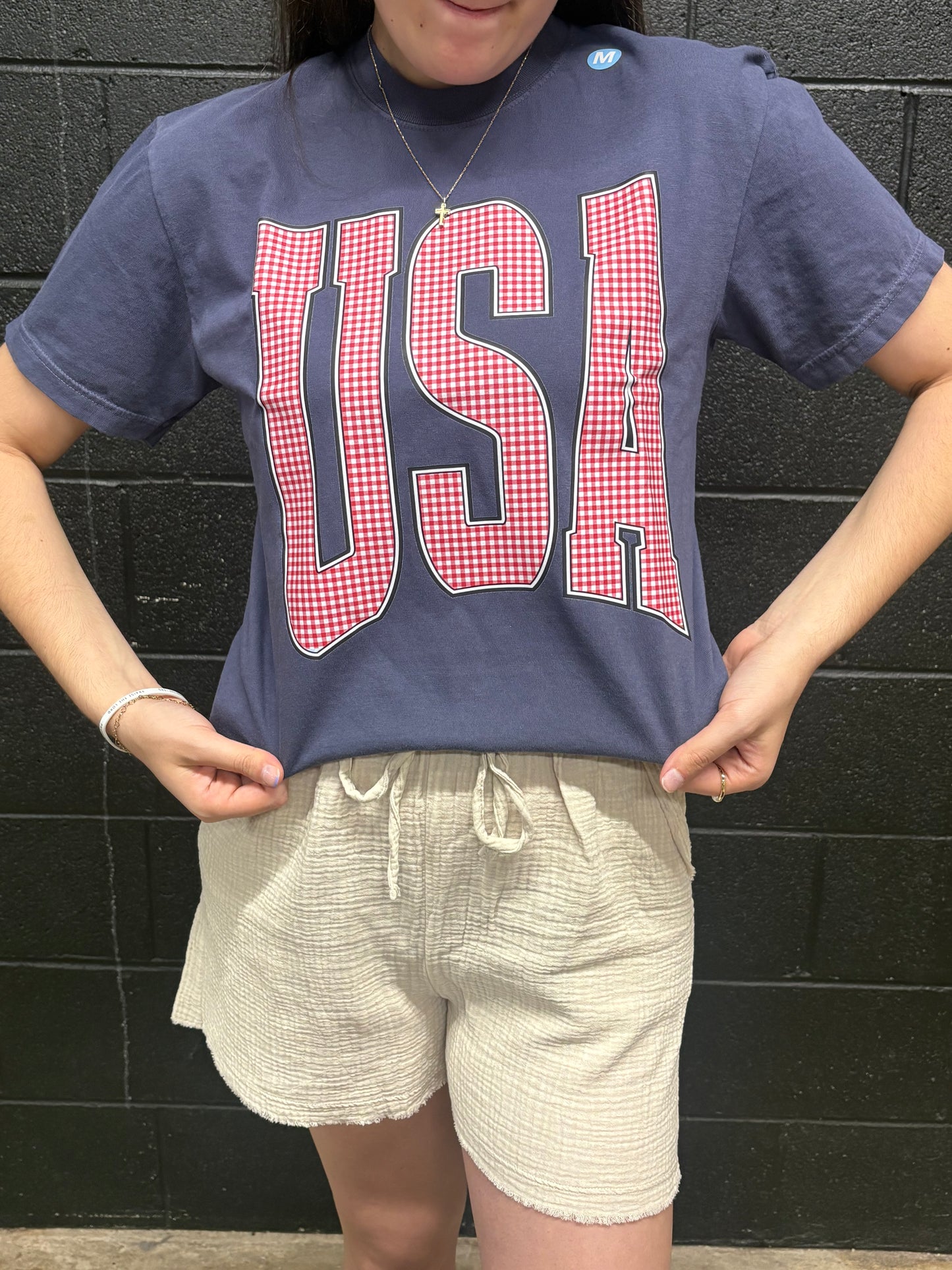 USA Gingham Tee
