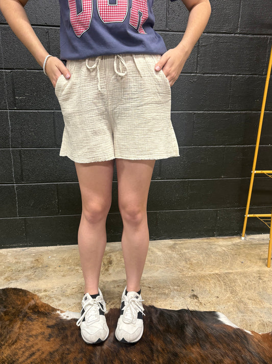 Zeanna- Gauze Shorts