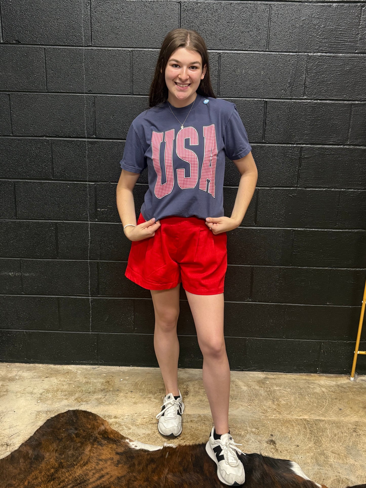 USA Gingham Tee