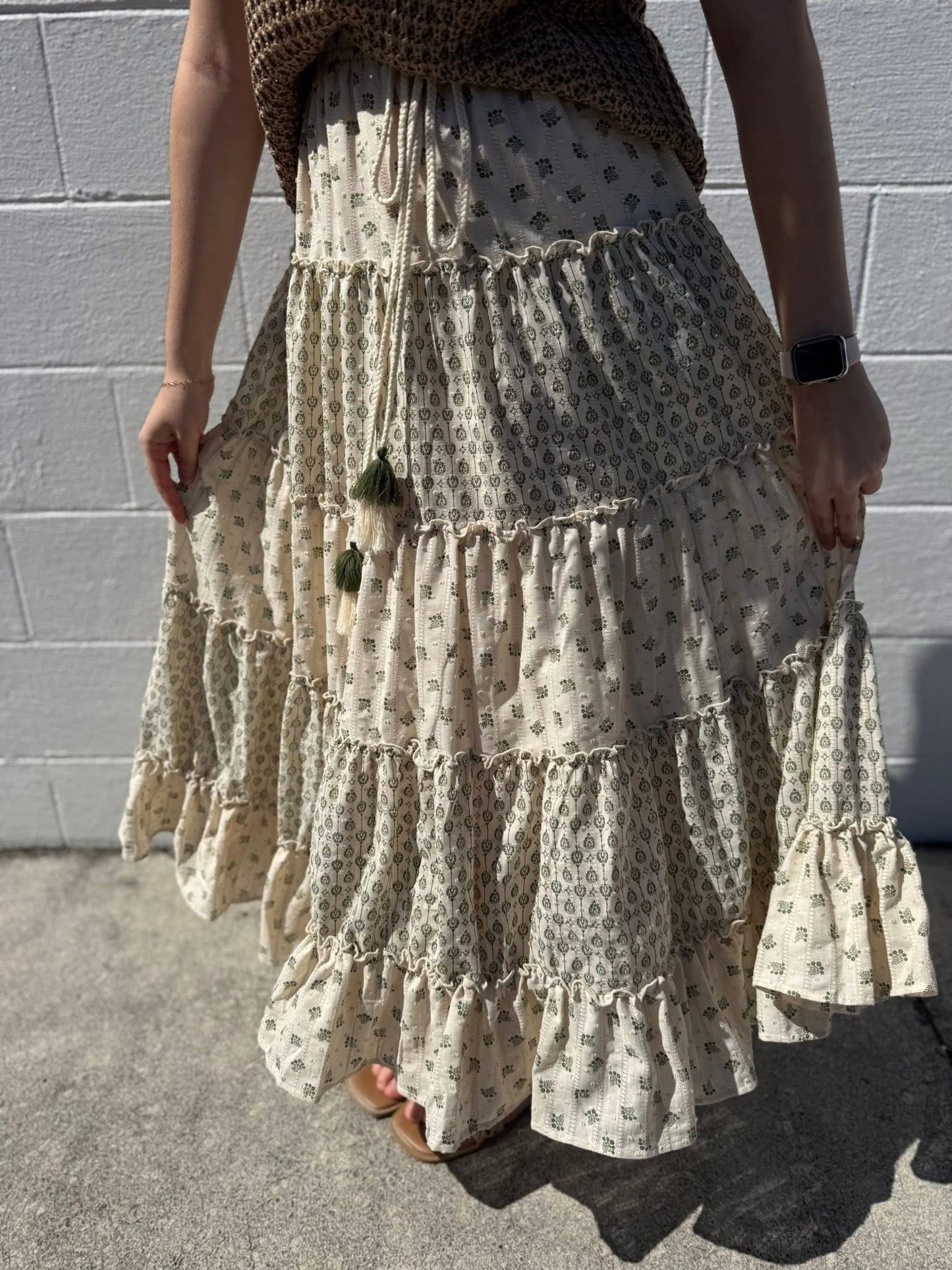 Easel Olive Skirt