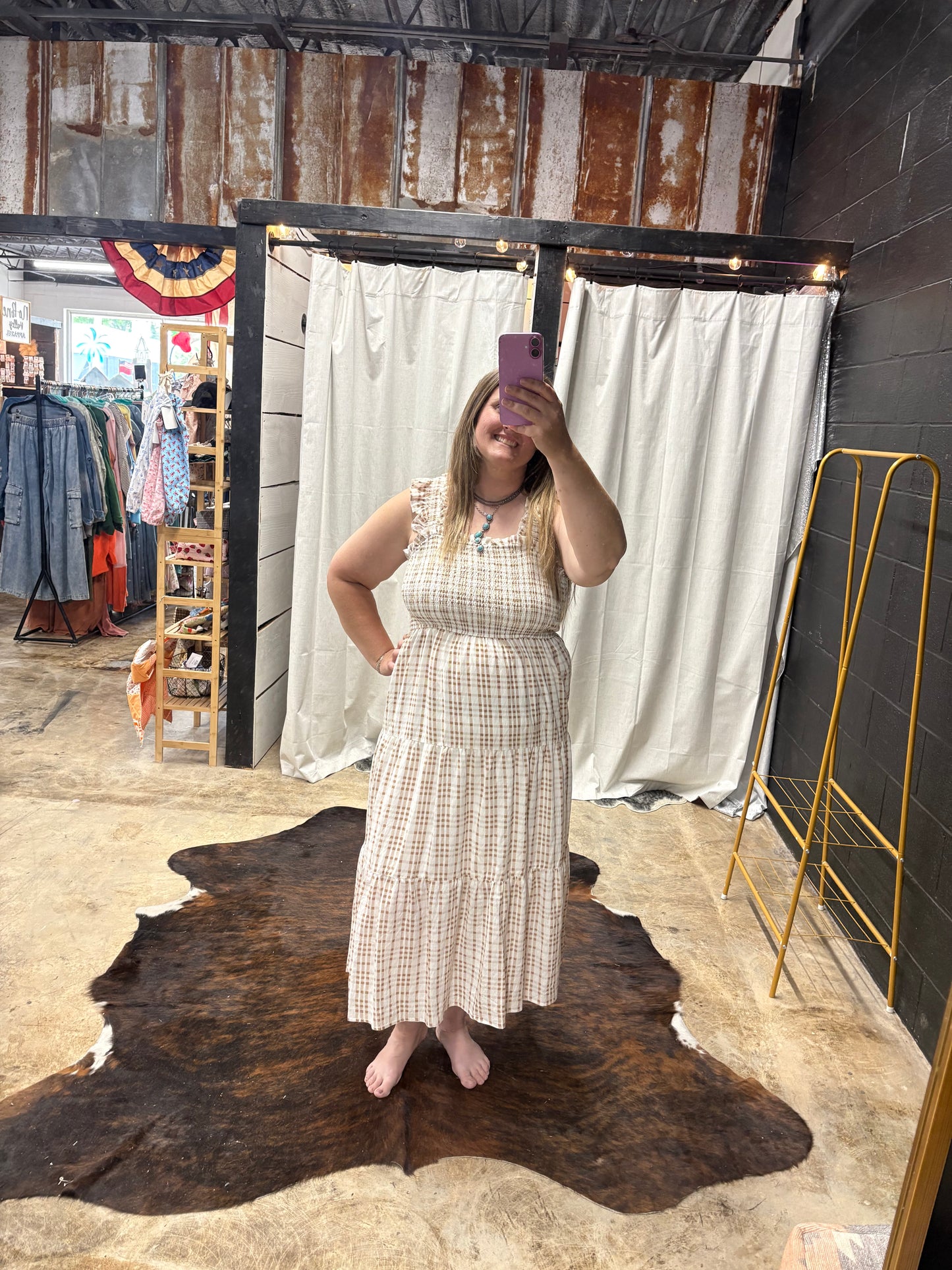 Gingham Dress-Perch