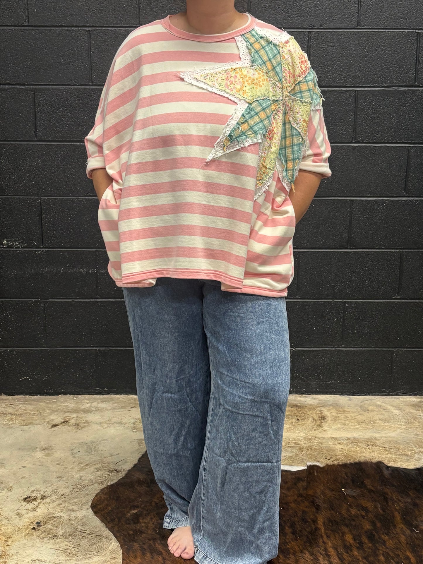 Plus- Chambray Denim Pants