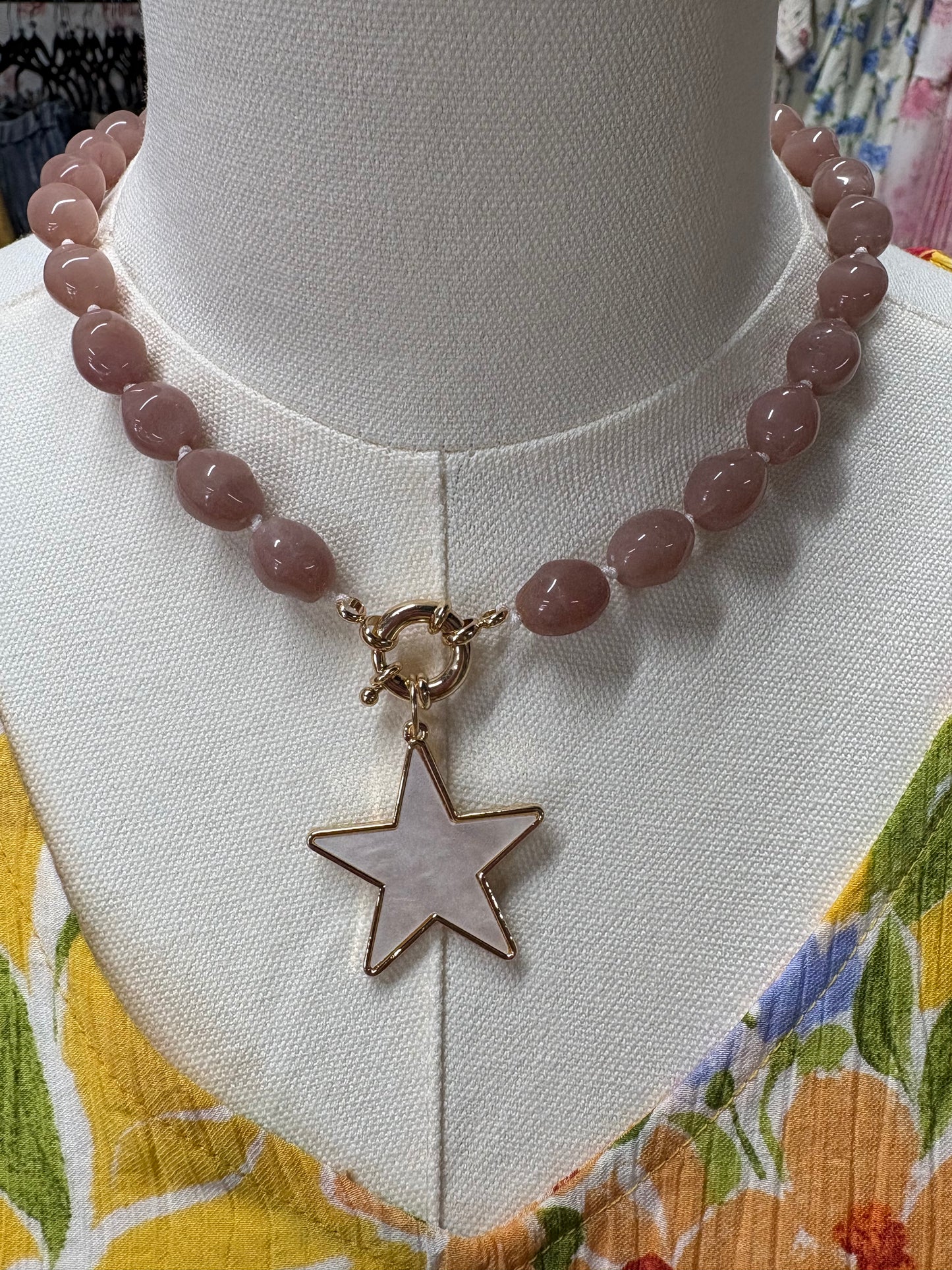 Beaded Star Necklace