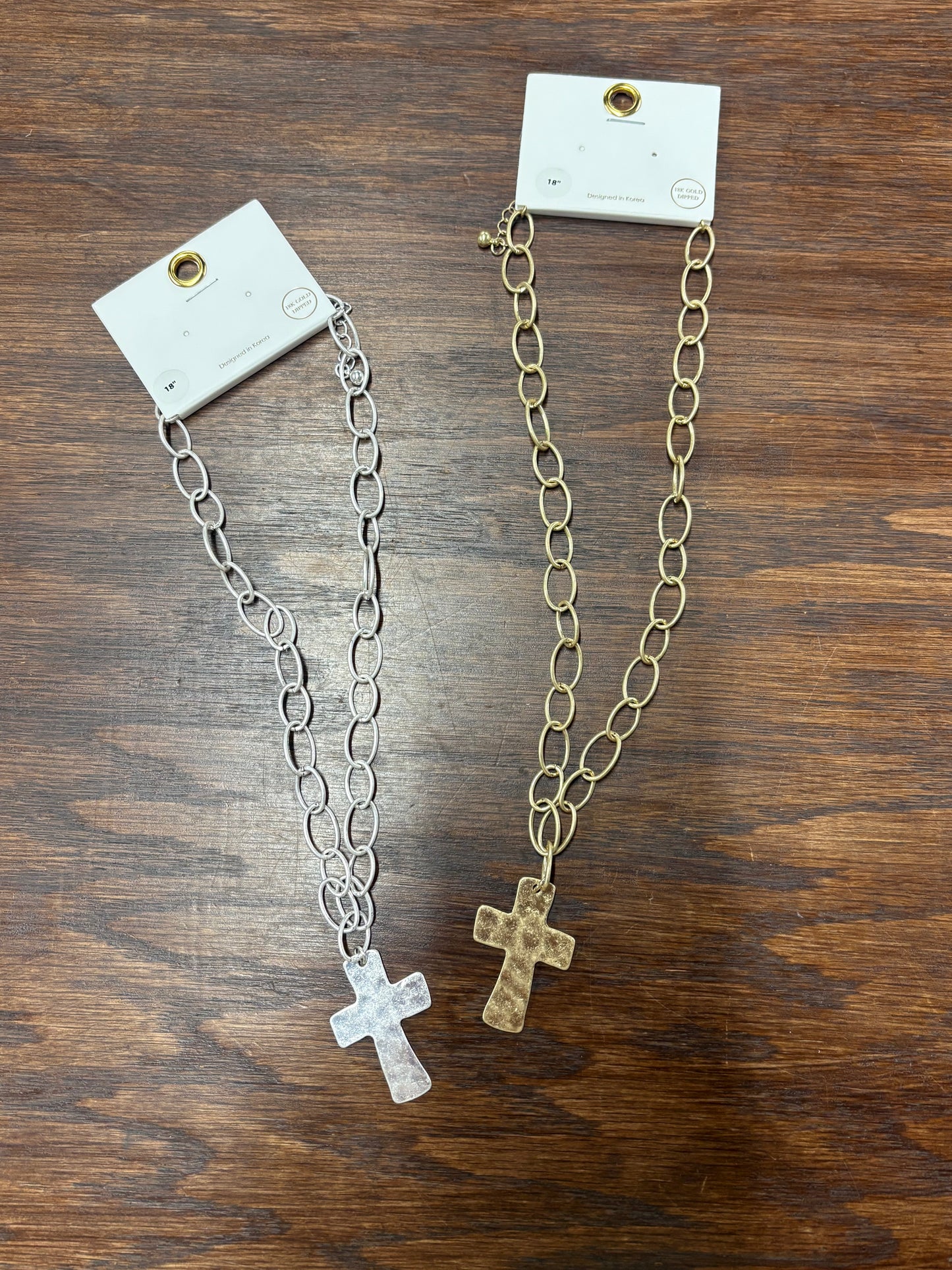 Medium Sized Chunky Cross Necklace