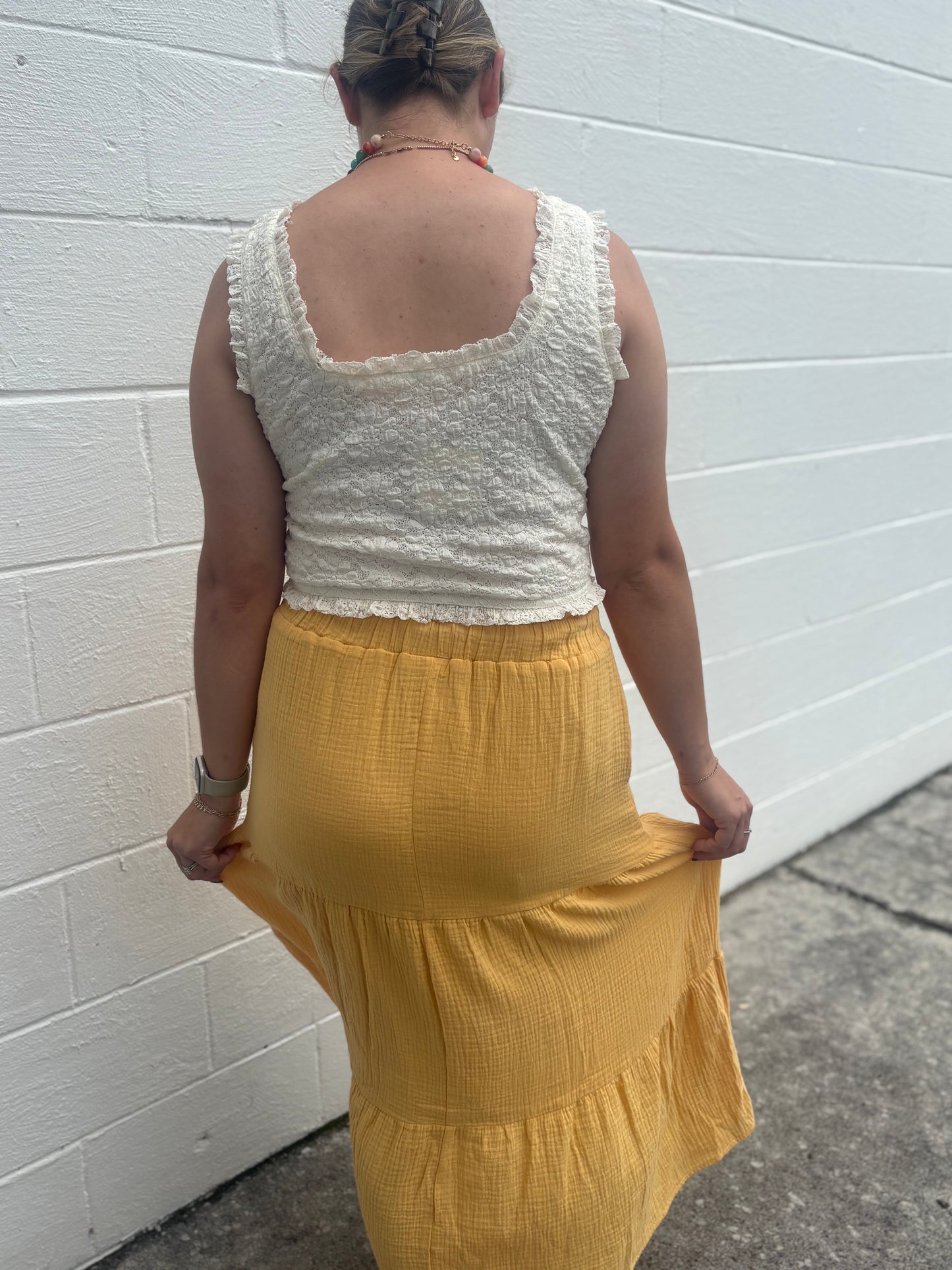 Mittoshop Ivory Lace Tank