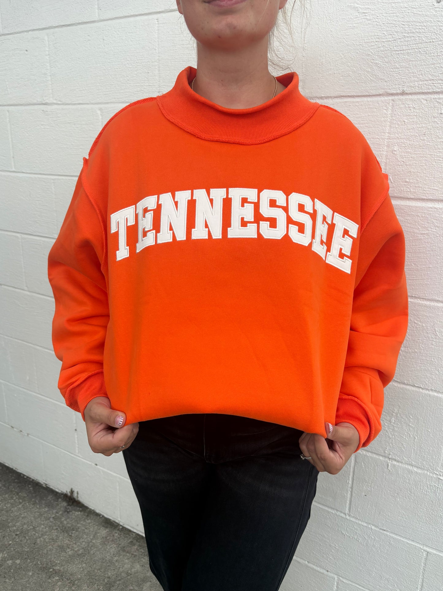 Bucketlist TN ORANGE MOCKNECK SWEATSHIRT