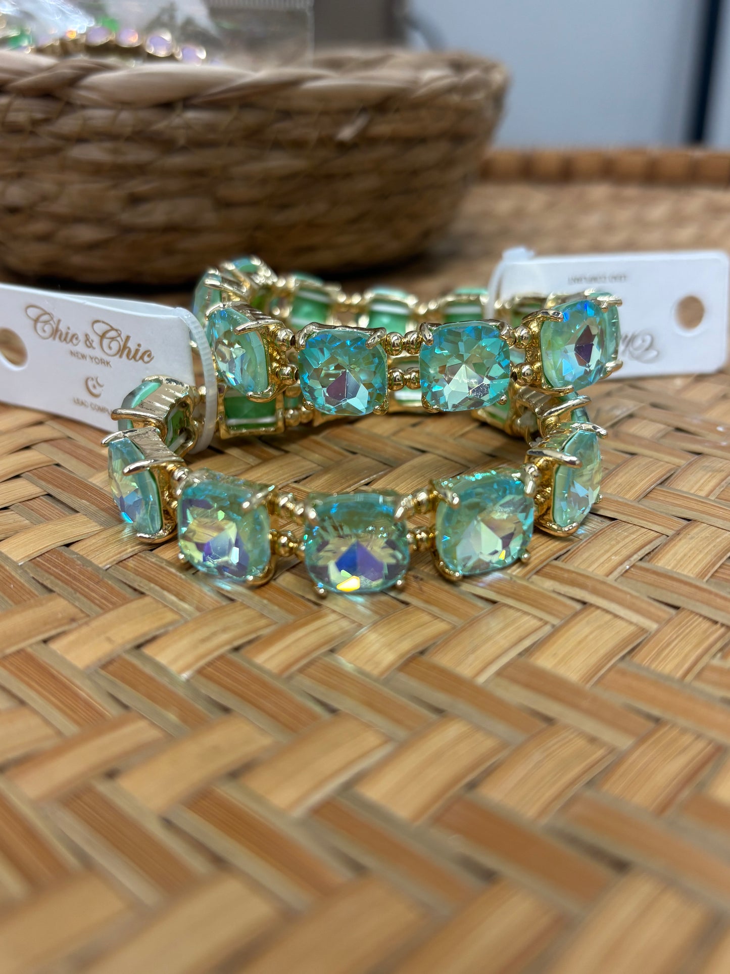 Light Blue Gemstone Bracelet