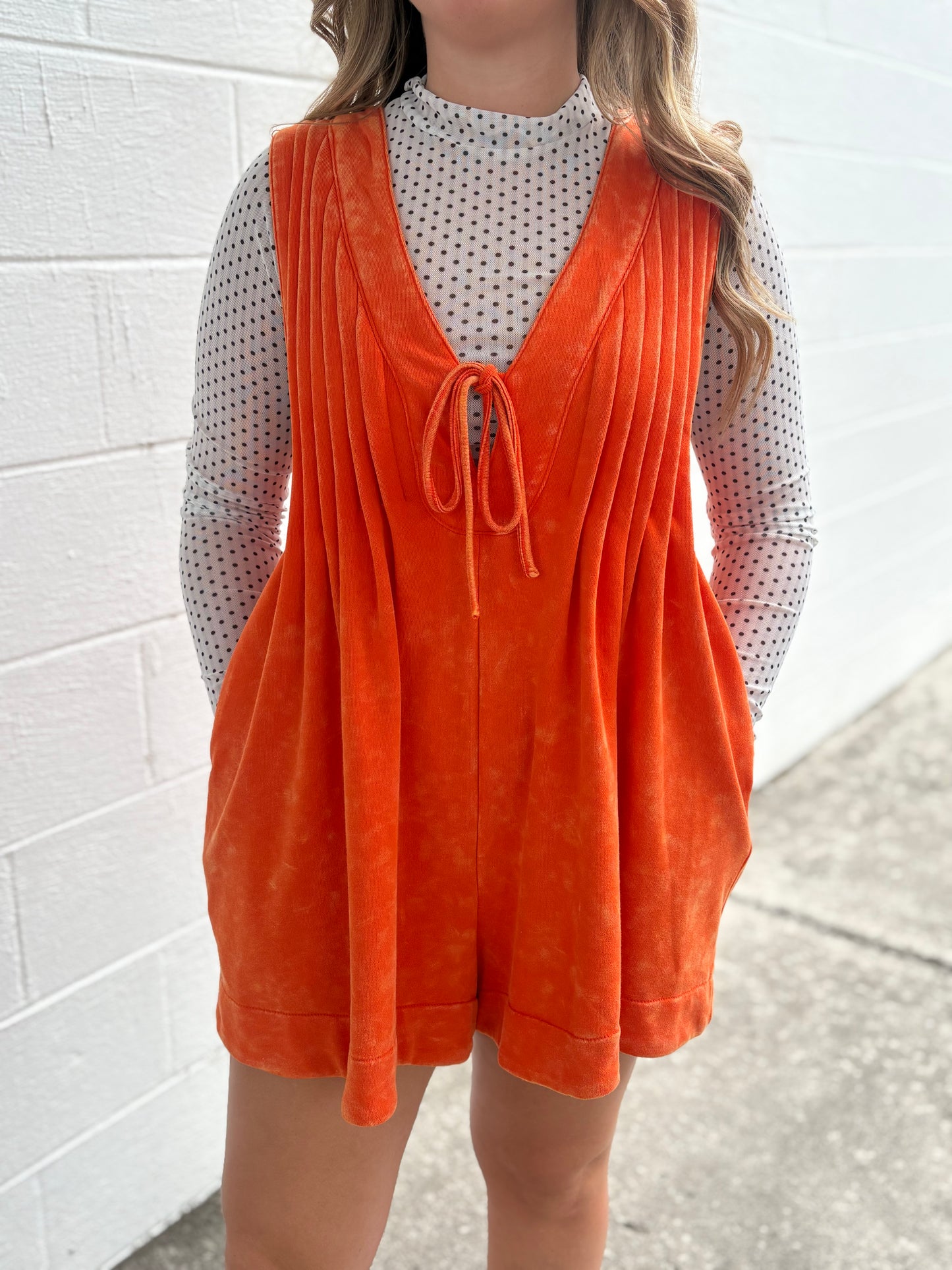 Timing Polka Dot Shear Top