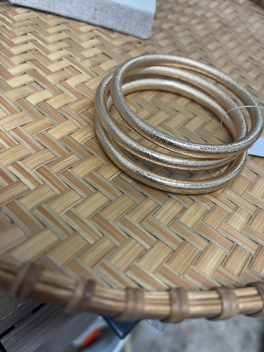 Matte Gold Bangles Set of 3