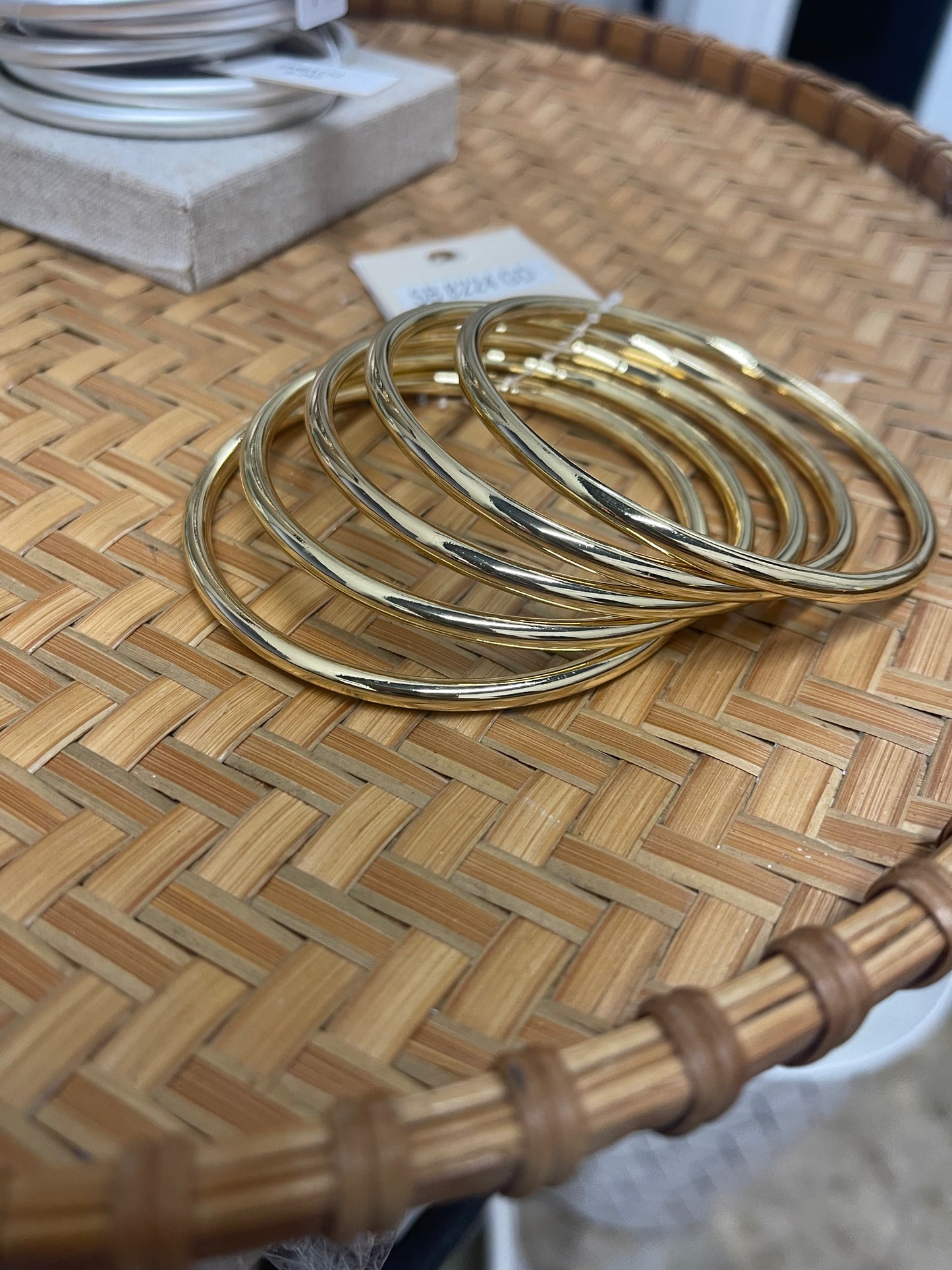 Shiny Gold Bangles Set of 5